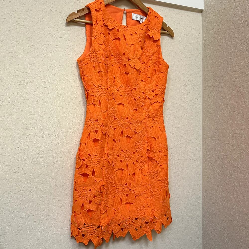Endless Rose Anthropologie Cocktail Floral Embroidered 3D Lace Mini Dress Size S - Picture 4 of 14